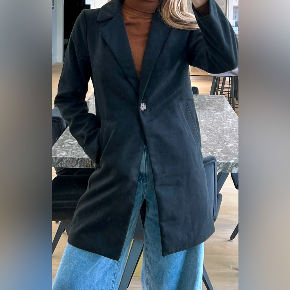 Black felt blazer